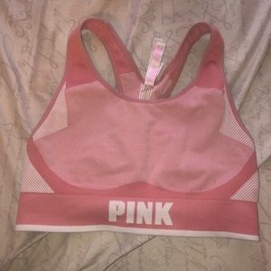 Pink sports bra